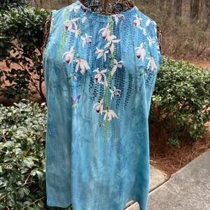 NWT ZEAGOO SHIRT LARGE FLORAL VACATION / WORK SPRING SUMMER